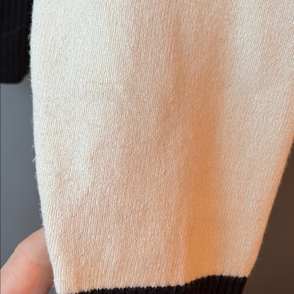 French Connection Cream and Black V-Neck Button Front Cardigan - Picture 5 of 5